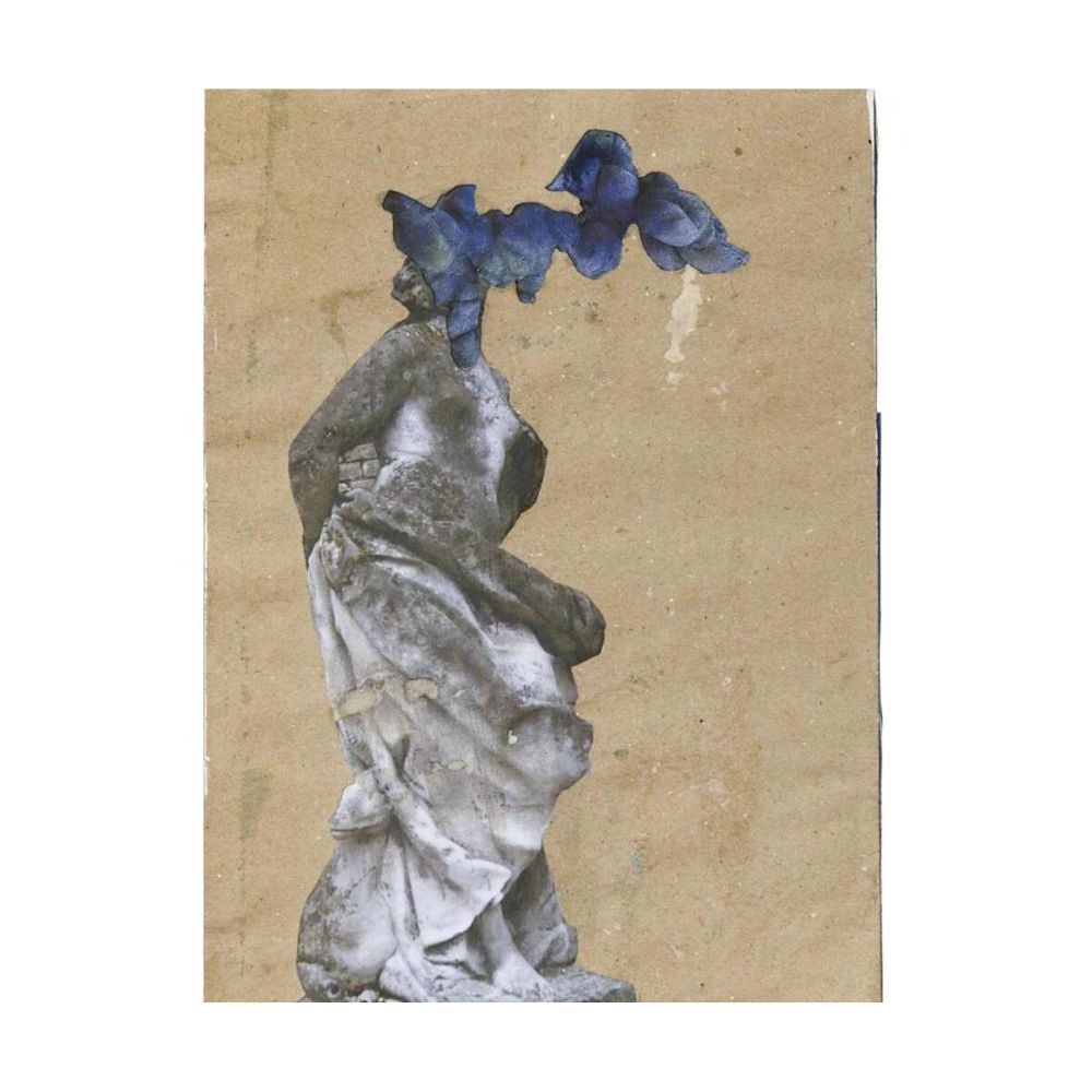 Kasia Madalska antyczny posąg - kolaż na papierze